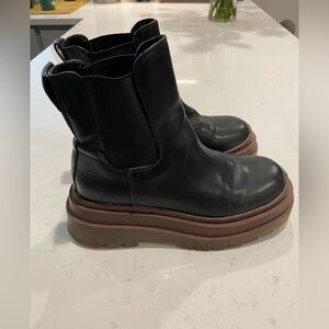 Black Vegan Leather Women's Boots